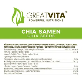 greatvita Premium Chia Samen 1000 Gramm 1 kg