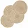 Homescapes Jute-Tischset, Spiral creme-natur, 4er-Set Platzsets rund geflochten, 40 cm,