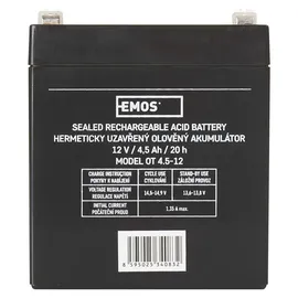 EMOS Wartungsfreier Bleiakku 12V 4,5 Ah 1 St.