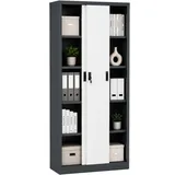 VCM Malivo Aktenschrank 80 x 180 x 40 cm schwarz