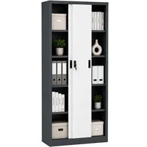 VCM Malivo Aktenschrank 80 x 180 x 40 cm schwarz