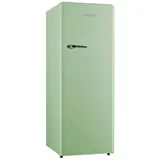 SCHOEPF Vollraumkühlschrank RKS245SGD, 145.6 cm hoch, 54.5 cm breit, LED-Beleuchtung, Retro-Design, 238l Nutzinhalt grün