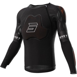 Shot Race D3O Bescherming Shirt, zwart, 2XL