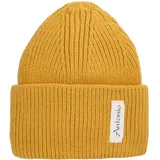 Antonio Winter Strickmütze Beanie mit Umschlag Gelb