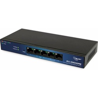 Allnet SG82 Desktop Gigabit Smart Switch, 5x RJ-45, 70W PoE+ (ALL-SG8245PM / 138516)