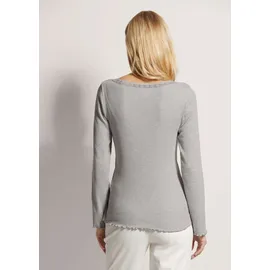 Madeleine Melange-Shirt, elastische Garnmischung in steingrau wollweiß, / melange), | Gr.: 42