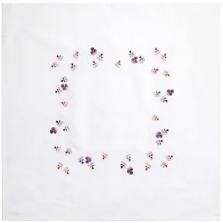 Rico Design Mittel-Decke Stiefmütterchen - komplette Stickpackung für gezählten Kreuzstich