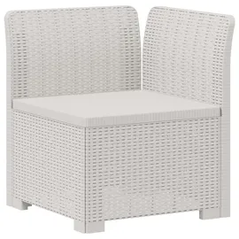 vidaXL 4-Sitzer Garten Sofa Rattan Look 0 x 0 x 0 cm Weiß
