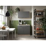 Respekta Buffet Merle 100 x 60 x 200 cm Grau