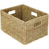 HMF Aufbewahrungskorb geflochten aus Seegras passend für Billy 35 x 25 x 20 cm beige