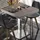 GGM Möbel Bistrotisch 70 x 70 x 77 cm Light Wenge/Edelstahl