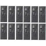 Geschenkestadl 12 Stück Bestecktaschen 24cm x 10cm grau Filz Tischdekoration Plotten Besteckhalter