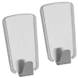 Metaltex pullCLEAN Inox Klebehaken, trapezförmig 2 Stück, silber