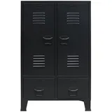 vidaXL Drehtürenschrank 67 x 107 x 35 cm schwarz