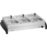 Royal Catering Buffetwärmer 3X2L Warmhalteplatte Elektrisch Heizplatte Wärmeplatte 400w