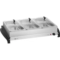 Royal Catering Buffetwärmer 3X2L Warmhalteplatte Elektrisch Heizplatte Wärmeplatte 400w
