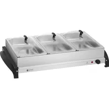 Royal Catering Buffetwärmer 3X2L Warmhalteplatte Elektrisch Heizplatte Wärmeplatte 400w