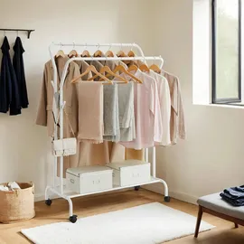 Songmics Rollgarderobe 103,5 x 52,5 x 155,0 cm weiß