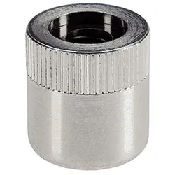 Seitendruckstück, glatt, ohne Abdichtung, mit Innengewinde/leichte Federkraft | d1=10 mm / d2=M4 / Federkraft=~ 40 N | 22150.1025