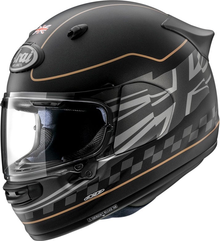 Arai Quantic Dark Citizen, Integralhelm - Schwarz/Grau/Gold - XL