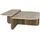 moebel17 Couchtisch Beige/Braun Walnuss 90 x 33 x 90 cm