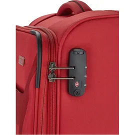 Travelite Chios 4 Rollen Kofferset 3-teilig mit Dehnfalte rot