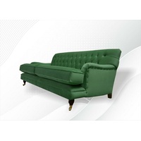 JVmoebel Chesterfield-Sofa, Chesterfield Gelb Sofa Stoff Wohnzimmer Design Couchen Polster grün