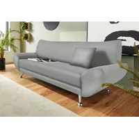 Home Affaire 3-Sitzer Saltare elegant & komfortabel, toller Designfuß, bequem, Breite 205cm grau