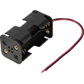 TRU Components TC-13220636 Batteriehalter 4x Mignon (AA) Kabel (L x B x H) 57 x 31 x 29.5mm