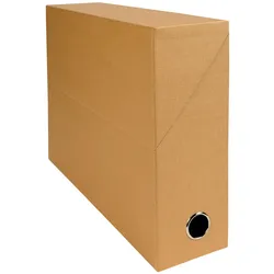 Exacompta 89528E 5x Transferbox Rücken 90mm gerilltes Papier - Havanna