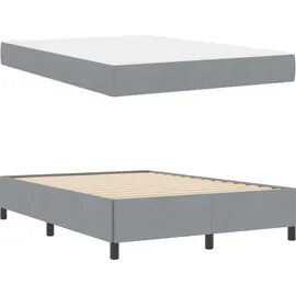 vidaXL Boxspringbett 160 x 200 cm Hellgrau