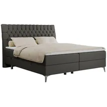MKS Boxbett, MILEN 160/200 Dunkelgrau Kunstleder - H4