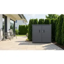 Weka Metall Terrassenschrank 90 x T x H 84-85,5 cm (Terrassenschrank Gary 1)