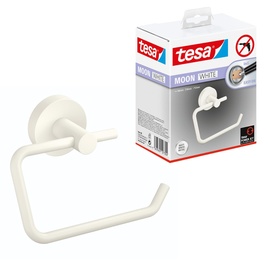 Tesa MOON WHITE Toilettenpapierhalter, Klebstoff Metall