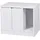 Dobar Katzenschrank Zeta mit Trennwand 60 cm x 40 cm x 49 cm Weiß