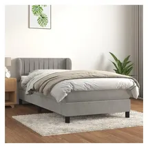 vidaXL Boxspringbett 100 x 200 cm Hellgrau