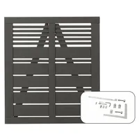 Plus Gartentor 100 x 110 cm Umbragrau/Holz