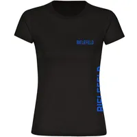 Multifanshop Damen T-Shirt - Bielefeld - Brust & Seite