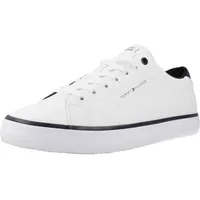 Tommy Hilfiger TH HI VULC CORE LOW LEATHER ESS Vulkanisierte Sneaker Herren, Weiß (White), 42 EU