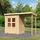 Karibu Merseburg 2 3,22 x 1,22 m natur inkl. Anbaudach