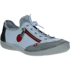Rieker Damen Low-Top Sneaker 52563, Frauen Halbschuhe,straßenschuhe,Strassenschuhe,Freizeitschuhe,Turnschuhe,Weiss Kombi (40),40 EU / 6.5 UK