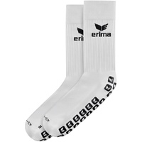 Erima Unisex Trainingssocke GRIP (3182402), weiß/schwarz, 43-46