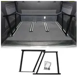 Omtec Klappmatratze Multiflexboard Schienen für VW T5 Multivan 2003-15 Unterlage Schrauben, OMAC, 10 cm hoch schwarz