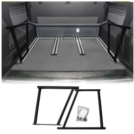 Omtec Klappmatratze Multiflexboard Schienen für VW T5 Multivan 2003-15 Unterlage Schrauben, OMAC, 10 cm hoch schwarz