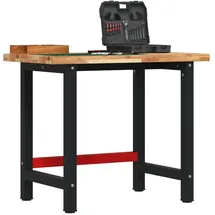 vidaXL Werkbank 100x60x83 cm Massivholz Akazie Rechteckig