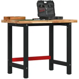vidaXL Werkbank 100x60x83 cm Massivholz Akazie Rechteckig