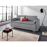 INOSIGN Schlafsofa Berlin, mit Boxspringaufbau, Bettfunktion & Bettkasten, Dauerschlafsofa grau