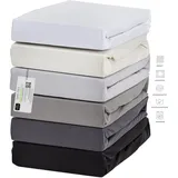 Exclusive Topper-Spannbettlaken | Bettlaken mit extra starkem Stoff 160 g/m2 | Ideal für Boxspringbetten und Topper | OEKO-TEX® MADE IN GREEN | Split-Topper 10cm Steghöhe | 180/200x200 cm Anthrazit