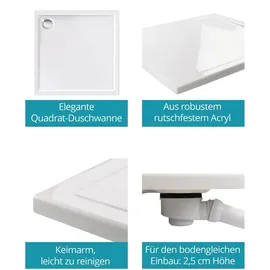 Calmwaters Duschwanne Modern Select Ablaufgarnitur