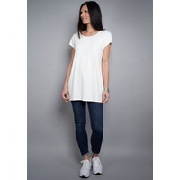 Seidel Moden Longshirt SEIDEL MODEN Gr. 38, weiß (offwhite) Damen Shirts Jersey in schlichtem Design, MADE IN GERMANY